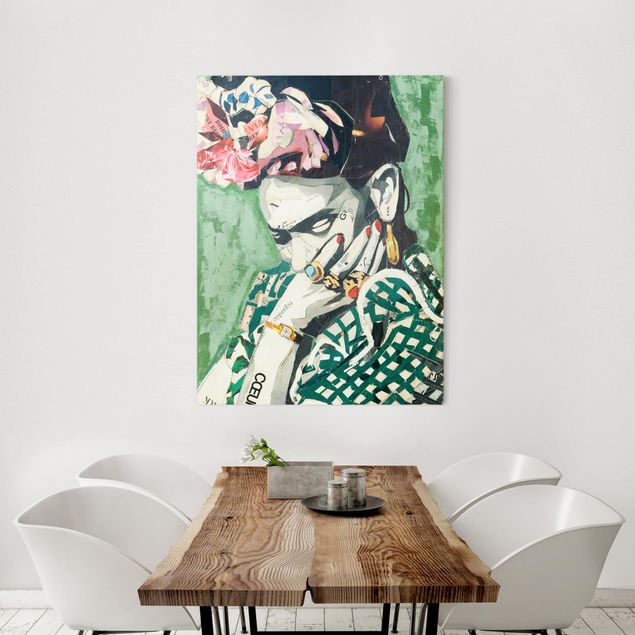 Kunstdruck Leinwand Frida Kahlo - Collage No.3