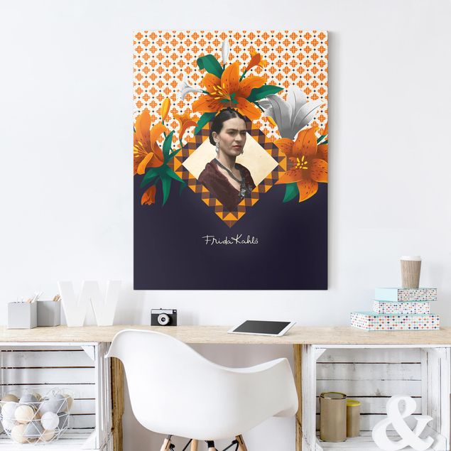 Wandbilder Kunstdrucke Frida Kahlo - Lilien