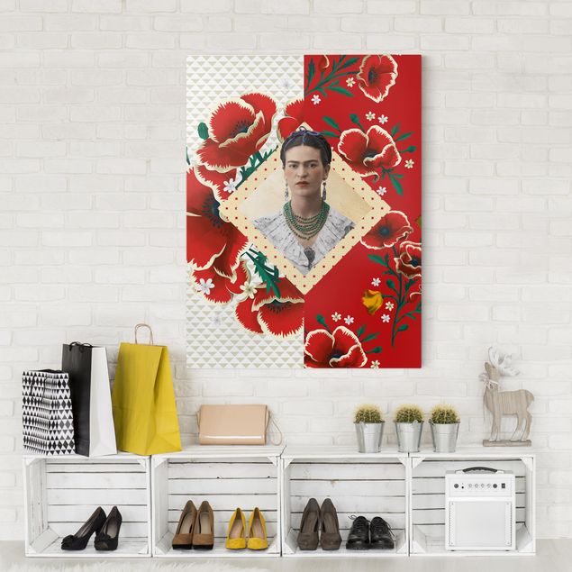 Mohnbilder auf Leinwand Frida Kahlo - Mohnblüten