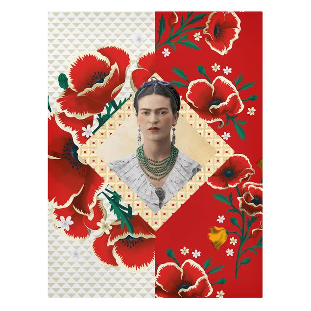 Wandbilder Kunstdrucke Frida Kahlo - Mohnblüten