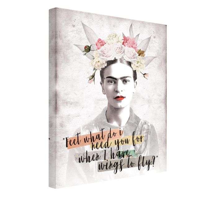Wandbilder Kunstdrucke Frida Kahlo - Quote