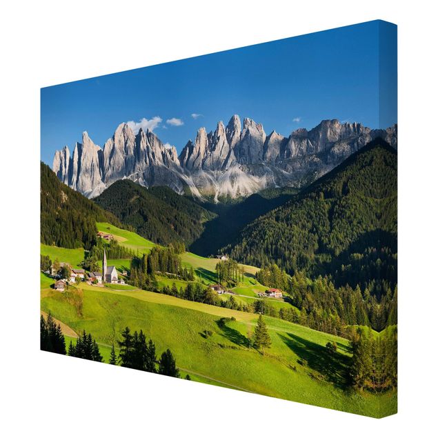 Natur Leinwand Geislerspitzen in Südtirol