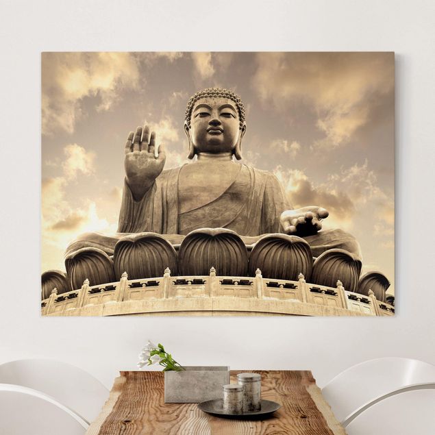 Küche Dekoration Großer Buddha Sepia