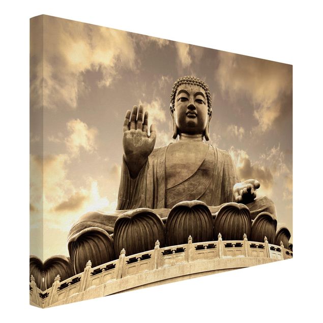 Wandbilder Spirituell Großer Buddha Sepia