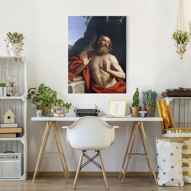 Leinwandbilder Wüste Guercino - Der heilige Hieronymus
