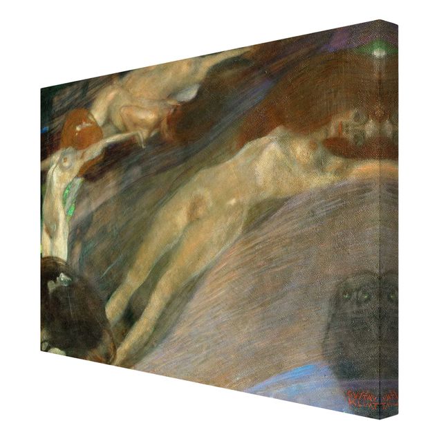 Wandbilder Kunstdrucke Gustav Klimt - Bewegtes Wasser