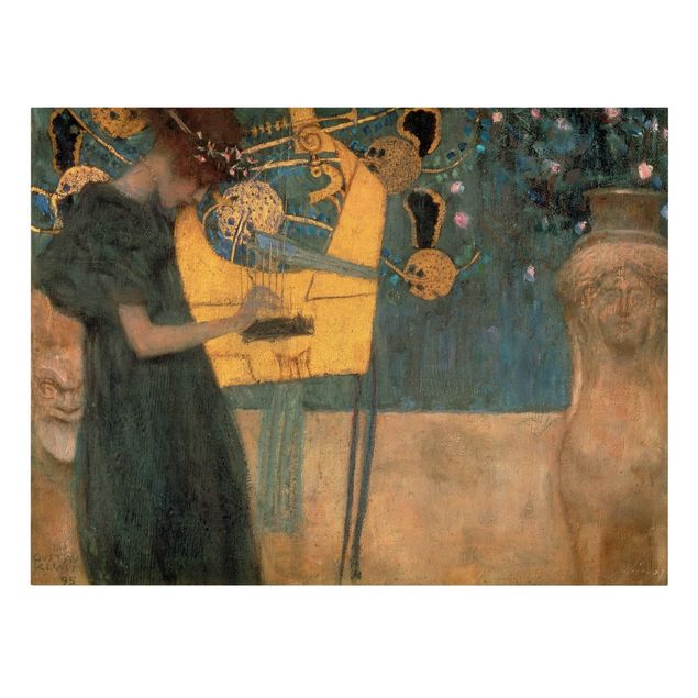 Kunstdruck Leinwand Gustav Klimt - Die Musik