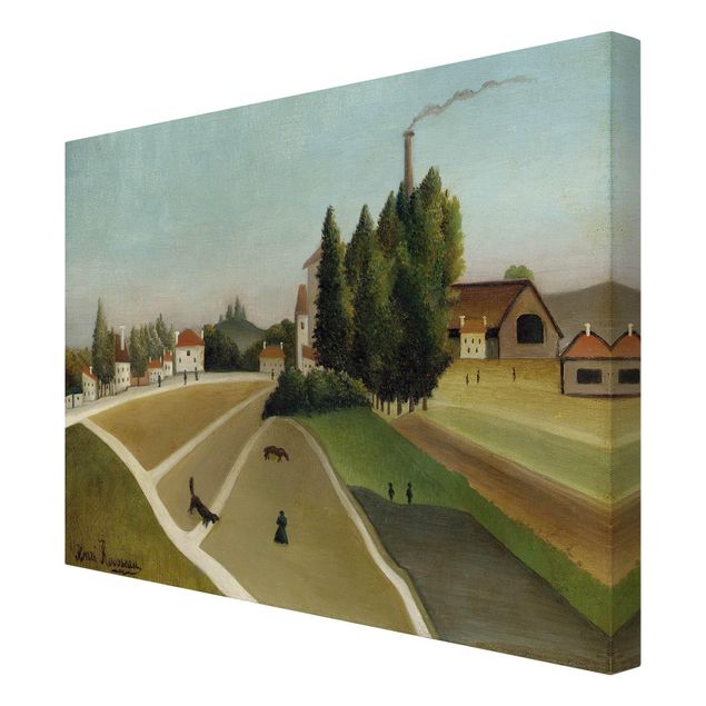 Wandbilder Modern Henri Rousseau - Landschaft mit Fabrik