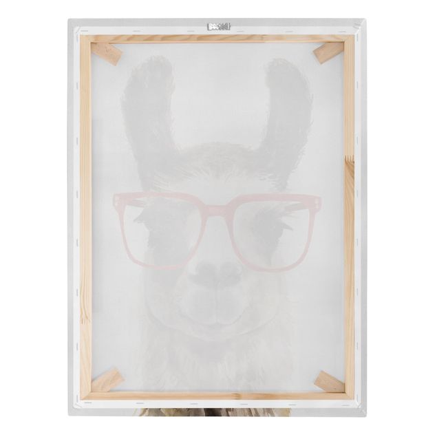 Leinwandbilder kaufen Hippes Lama mit Brille II