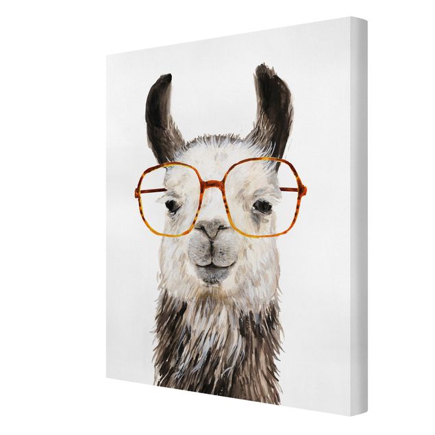 schöne Bilder Hippes Lama mit Brille IV