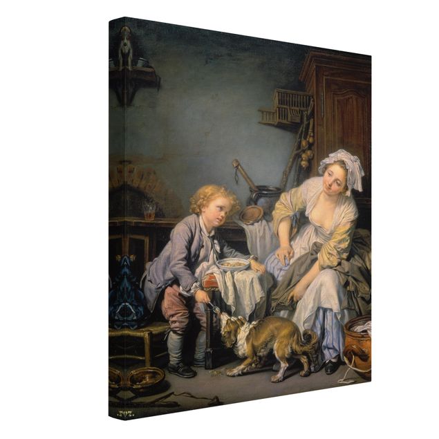 Leinwand Kunst Jean Baptiste Greuze - Das verwöhnte Kind