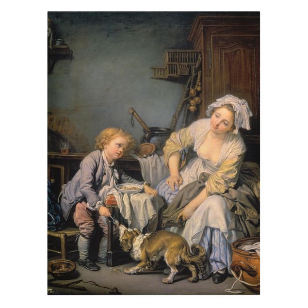 Wandbilder Kunstdrucke Jean Baptiste Greuze - Das verwöhnte Kind