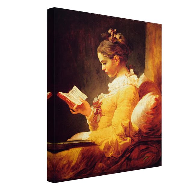 Kunstdruck Leinwand Jean Honoré Fragonard - Lesendes Mädchen
