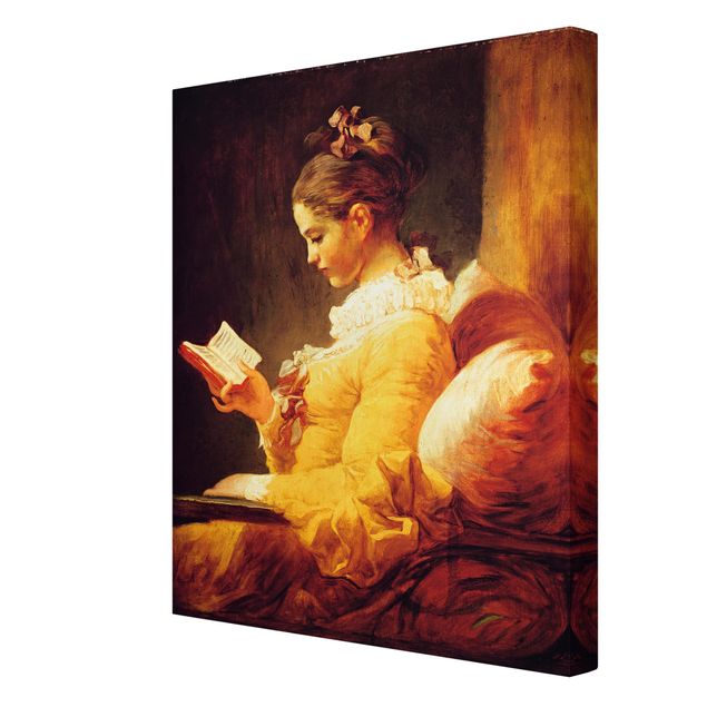 Wandbilder Portrait Jean Honoré Fragonard - Lesendes Mädchen