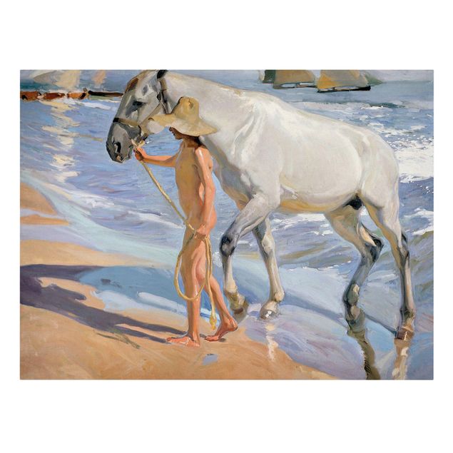 Wandbilder Landschaften Joaquin Sorolla - Das Bad des Pferdes