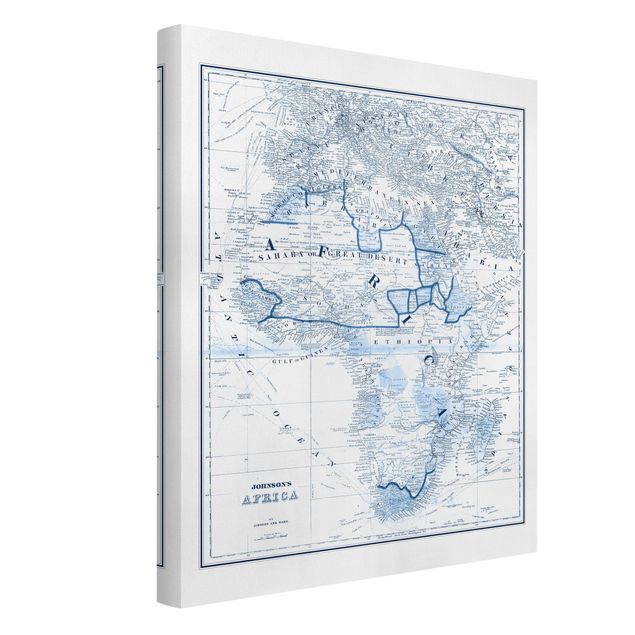 Wandbilder Weltkarten Karte in Blautönen - Afrika