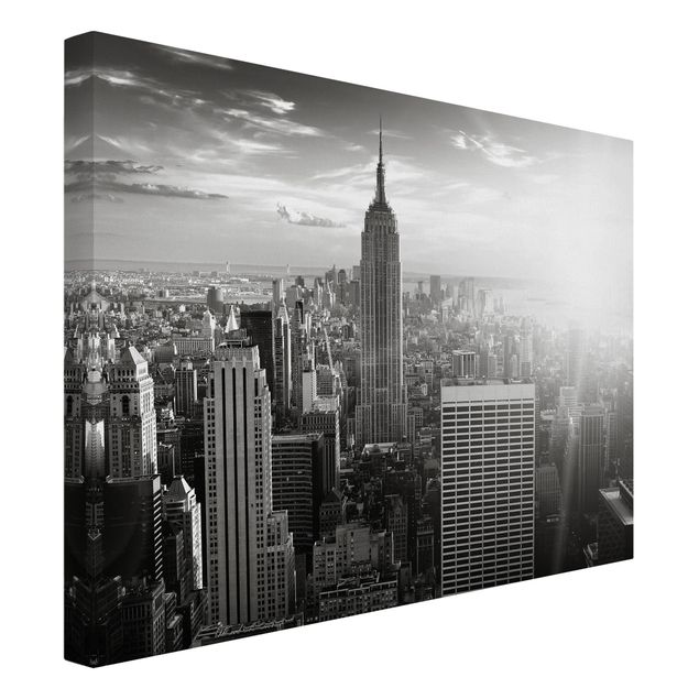 Leinwandbilder schwarz-weiß Manhattan Skyline