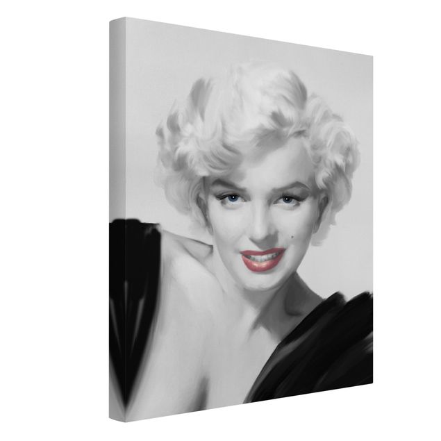 Wandbilder Portrait Marilyn auf Sofa