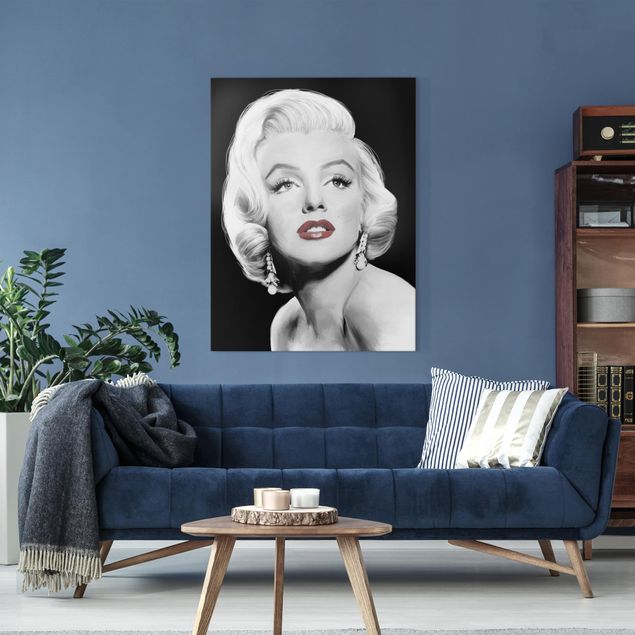 Leinwandbilder Retro Marilyn mit Ohrschmuck