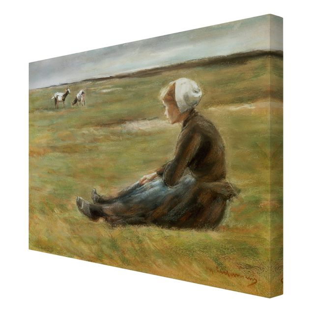 Wandbilder Portrait Max Liebermann - Die Ziegenhirtin