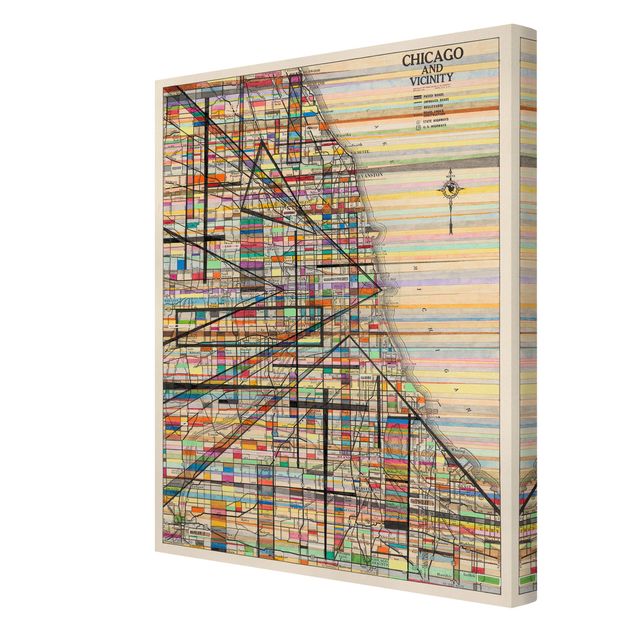 schöne Bilder Moderne Karte von Chicago