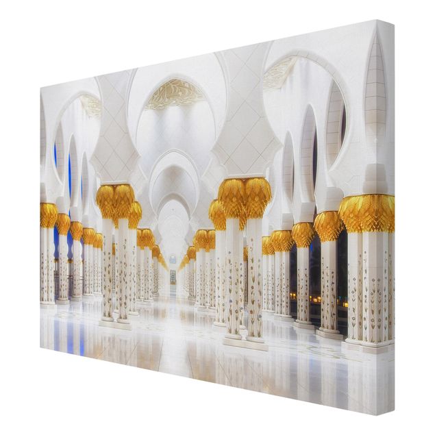 Leinwandbilder kaufen Moschee in Gold