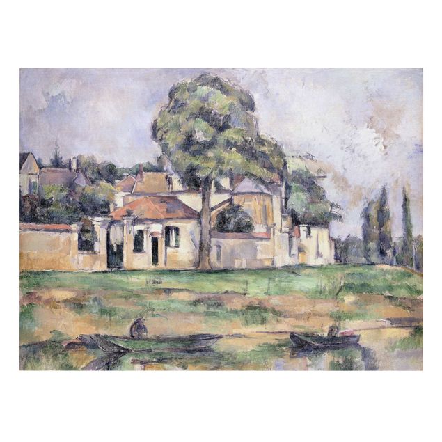 Leinwand Kunst Paul Cézanne - Ufer der Marne