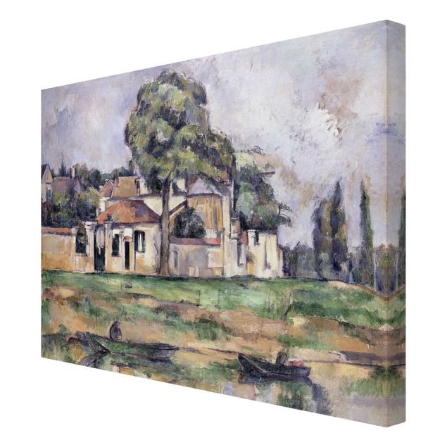 Leinwandbilder Städte Paul Cézanne - Ufer der Marne