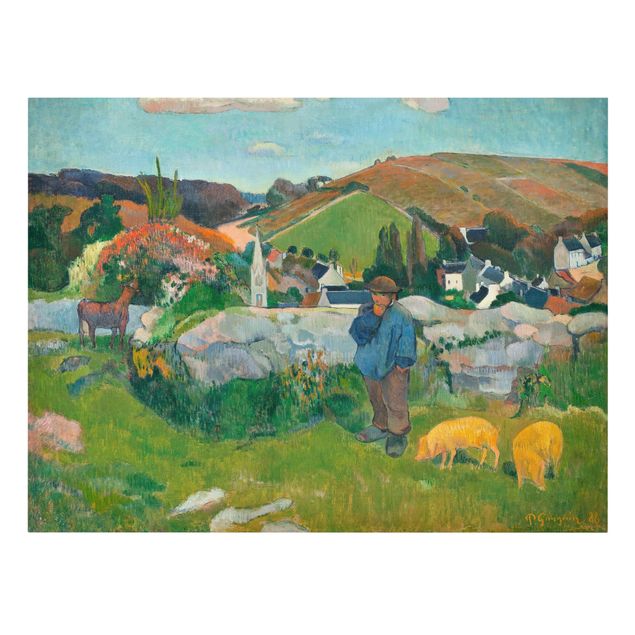 Kunstdruck Leinwand Paul Gauguin - Der Schweinehirt