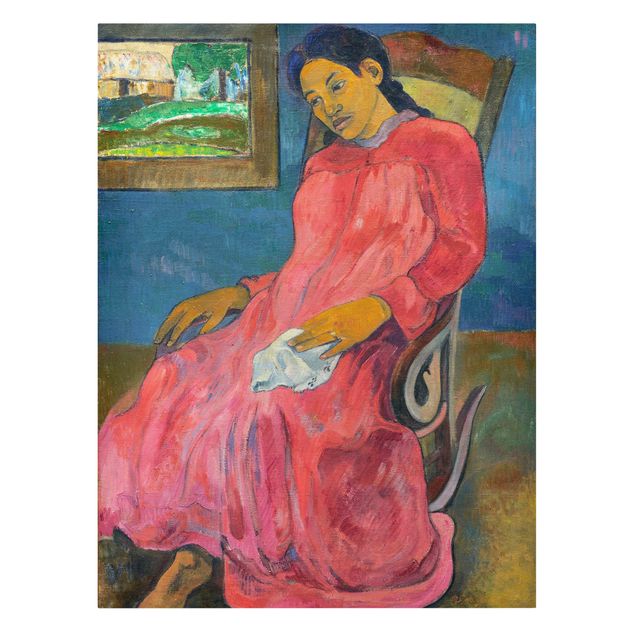 Wandbilder Kunstdrucke Paul Gauguin - Melancholikerin