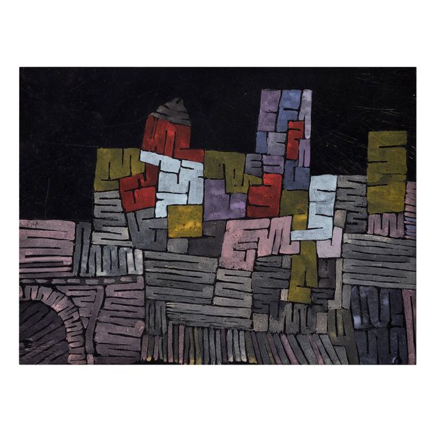 Kunstdruck Leinwand Paul Klee - Altes Gemäuer