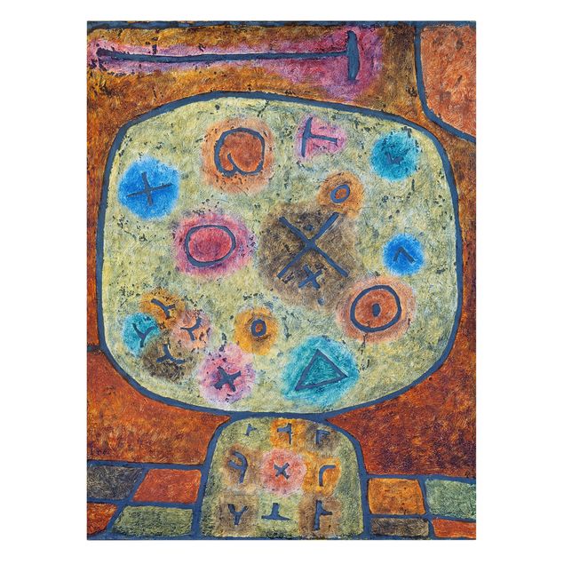 abstrakte Leinwandbilder Paul Klee - Blumen in Stein