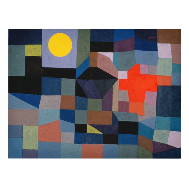 Wandbilder Kunstdrucke Paul Klee - Feuer bei Vollmond