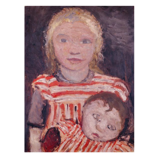 Wandbilder Kunstdrucke Paula Modersohn-Becker - Mädchen mit Puppe