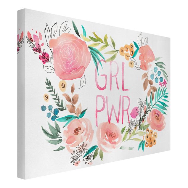 Wandbilder Blumen Rosa Blüten - Girl Power