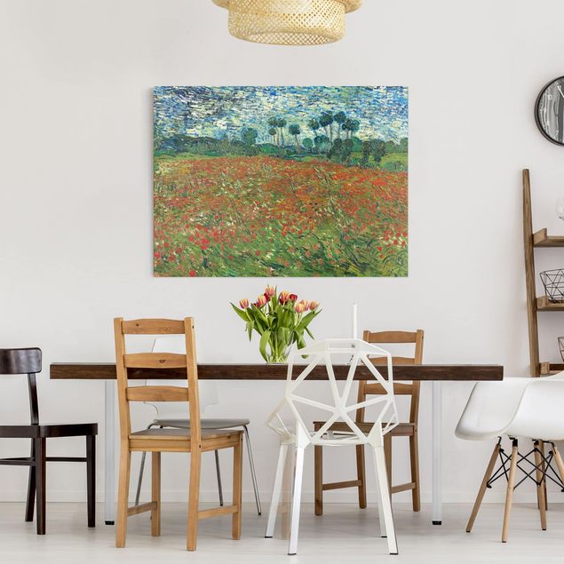 Mohnblumen auf Leinwand Vincent van Gogh - Mohnfeld