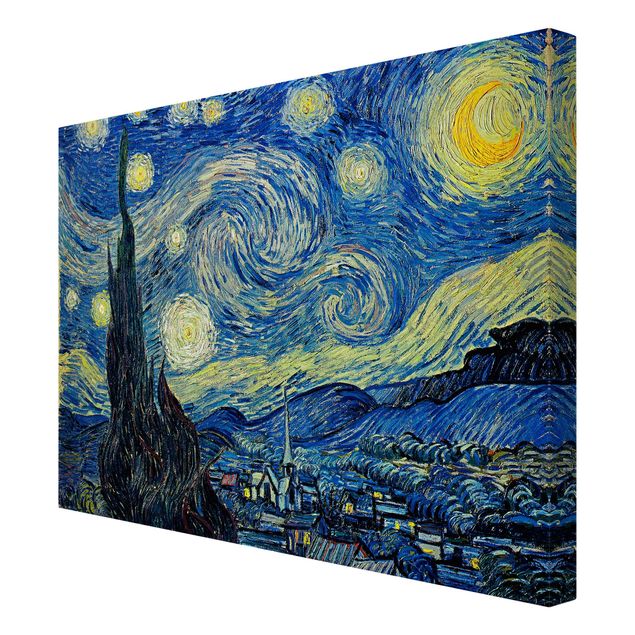 Leinwand Kunst Vincent van Gogh - Sternennacht