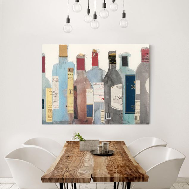 Wandbilder Blau Wein & Spirituosen II