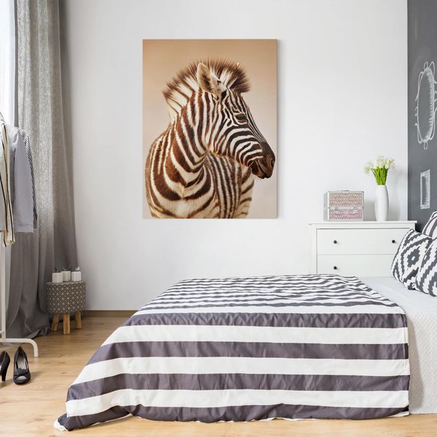 Wandbilder Zebras Zebra Baby Portrait
