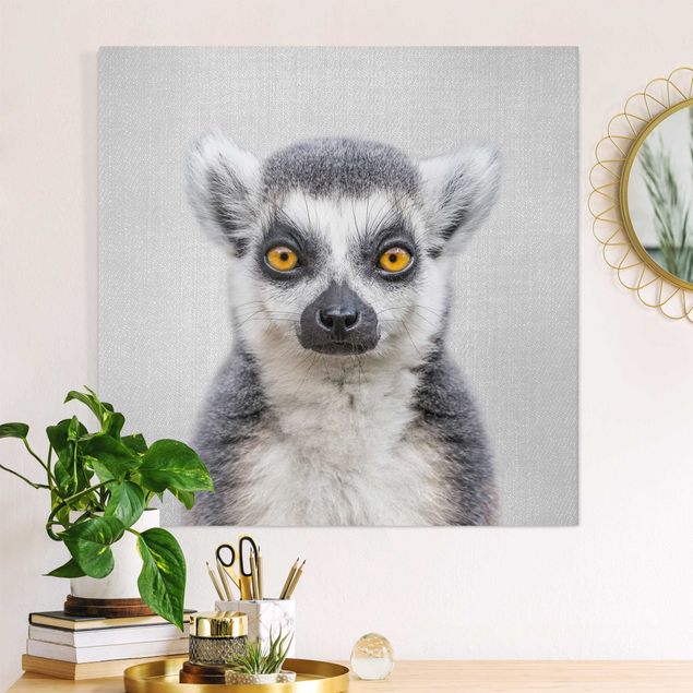 Leinwandbild Affe Lemur Ludwig