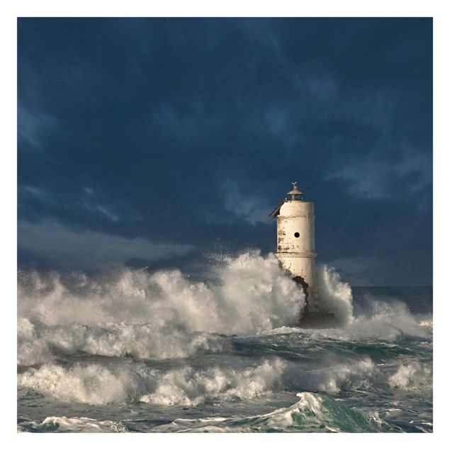 Fototapeten Blau Leuchtturm auf Sardinien