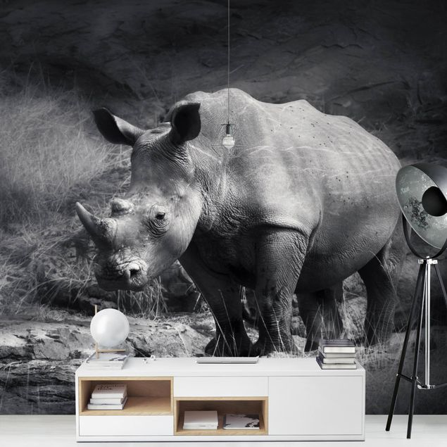 Tapete Tiere Lonesome Rhinoceros