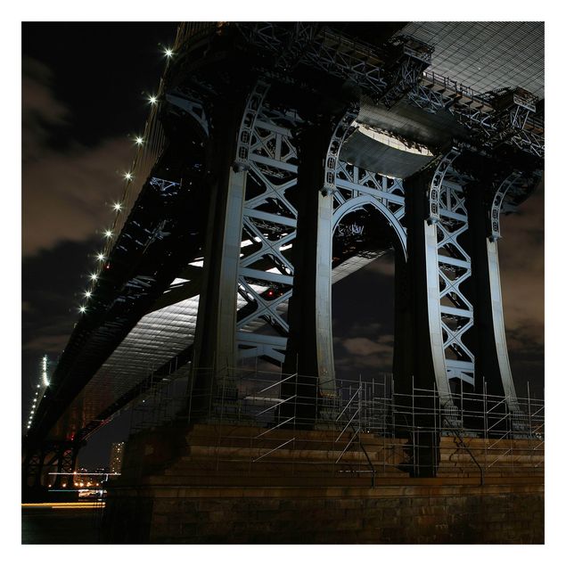 Fototapete Manhattan Bridge bei Nacht