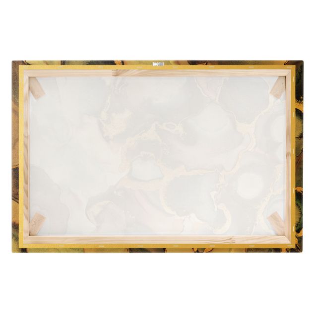 Leinwandbilder Marmor Aquarell mit Gold