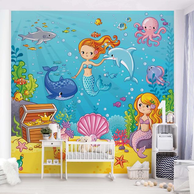 Deko Kinderzimmer Meerjungfrau - Unterwasserwelt
