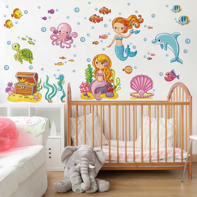 Babyzimmer Deko Meerjungfrau - Unterwasserwelt Set