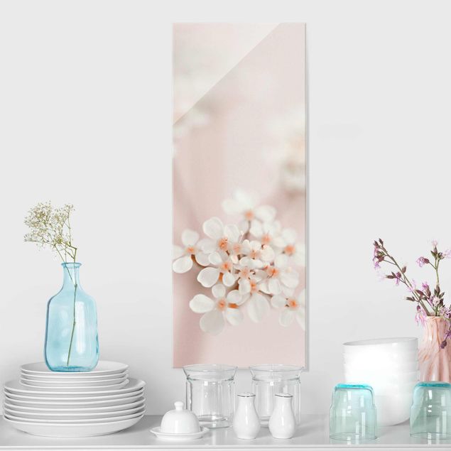 Küche Dekoration Miniblüten im Rosanen Licht