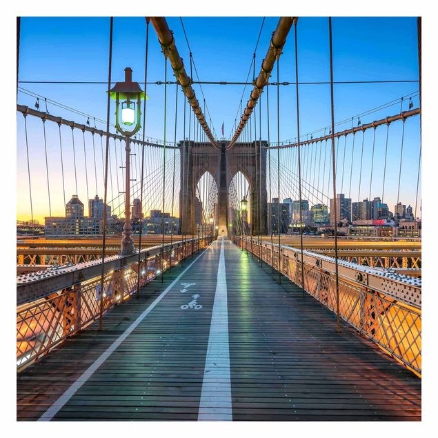 Fototapete kaufen Morgenblick von der Brooklyn Bridge