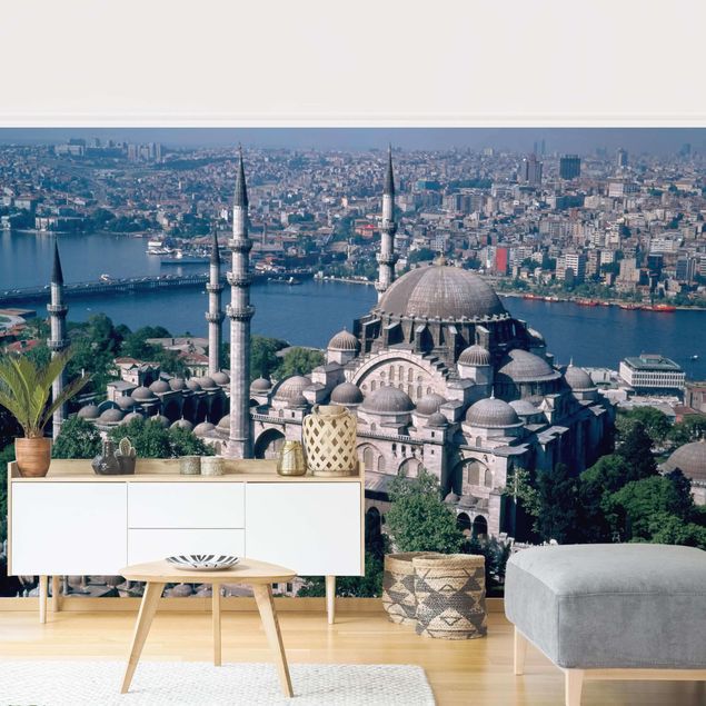Skyline Tapete Moschee Istanbul