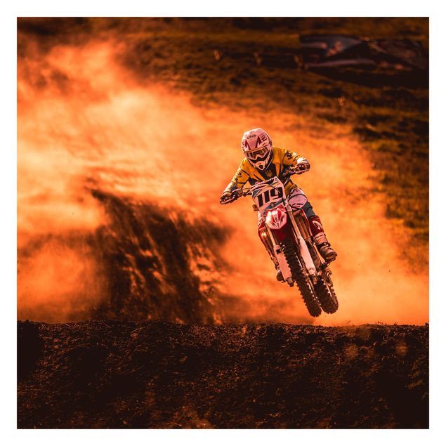 Fototapete - Motocross im Staub